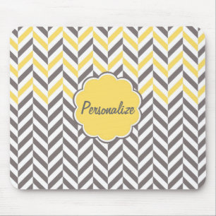 Koel geweldige trendy herringbone zigzagpatroon muismat