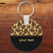Koel Giraffe afdrukken Sleutelhanger (Voorkant)