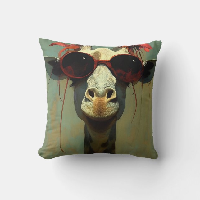 Koel Giraffe Kussen (Voorkant)