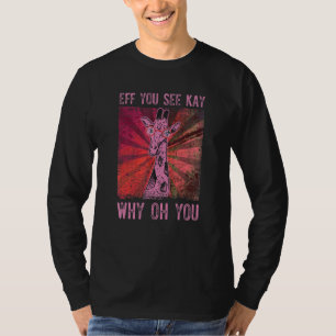 Koel Giraffe met bril T-shirt
