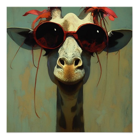 Koel Giraffe Perfect Poster (Voorkant)