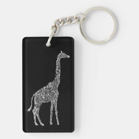 Koel Giraffe Sleutelhanger (achterkant)