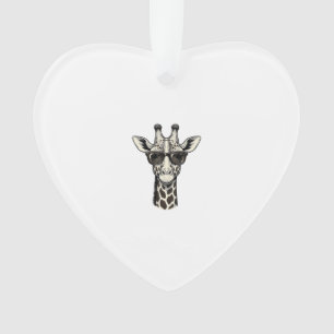 Koel Giraffe Zonnebril Vintage Graveer Shirt_1 Ornament