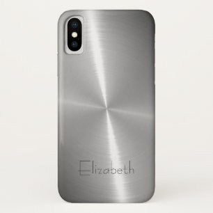 Koel Glanzend Radiaal Staal Metaal iPhone X Hoesje