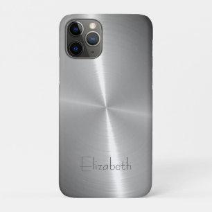 Koel glanzend radiaal staal metaalachtig iPhone 11 pro hoesje