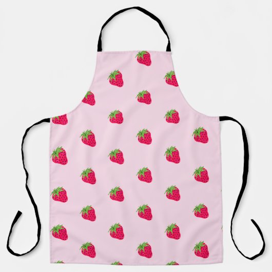 Koel Glitter Aardbei Roze Schort (Voorkant)