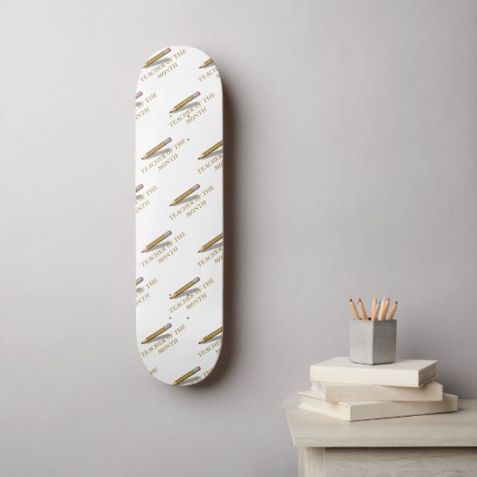 Koel-goudleraar van de maand-lerarenwaardering skateboard (Muurkunst)