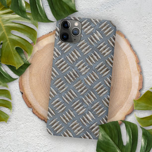 Koel grijs blauw bruin versleten stalen loopvlakke iPhone 16 pro max hoesje