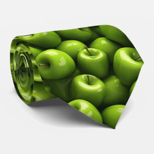 Koel groen appel fruit patroon stropdas