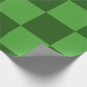 Koel groen geruit patroon cadeaupapier (Hoek)