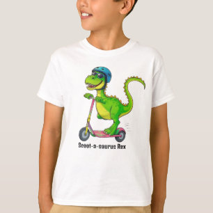 Koel groene dinosaurus t-shirt