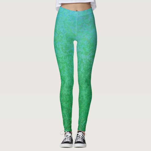 Koel groene variaties met verloop leggings (Voorkant)