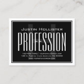 Koel groot modern Initiaal | Zwart-wit Visitekaartje (Voorkant)