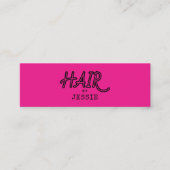 Koel Haarstylist QR Code Roze mini Visitekaartje (Voorkant)