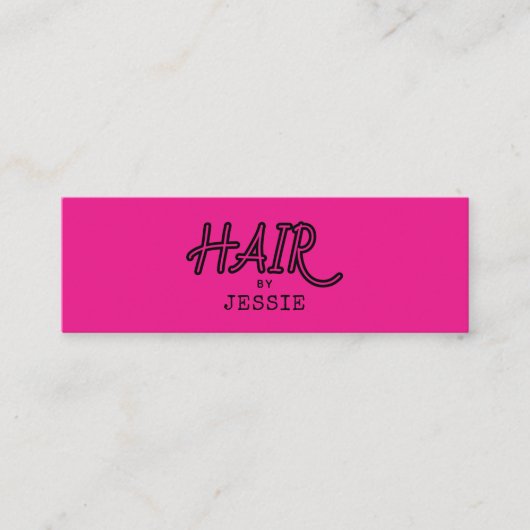 Koel Haarstylist QR Code Roze mini Visitekaartje (Voorkant)