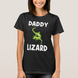 Koel hagedis voor mannen vader Gecko Green Reptile T-shirt