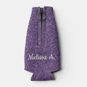 Koel halloween dag van de dode glitter Sugar Skull Flesjeskoeler (Achterkant)