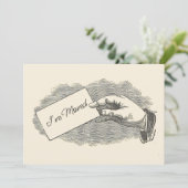 Koel  handbediende Kaart Verplaatsingsaankondiging (Staand voorkant)