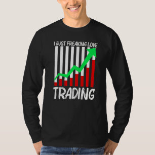 Koel handelen voor mannen vrouwen aandelenhandel m t-shirt