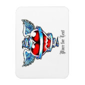 Koel Heilig Hart met Engel Vleugels Magneet (Verticaal)