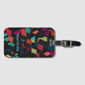 Koel het Abstracte Geometrische Bebouwingspatroon  Bagagelabel (Voorkant (horizontaal))