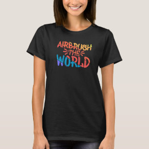 Koel het luchtpenseel van de wereld graffiti t-shirt