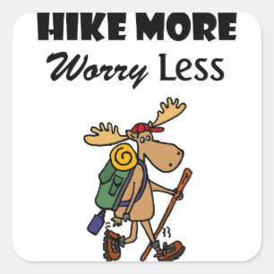 Koel Hike nog zorgwekkender, minder machtige wande Vierkante Sticker