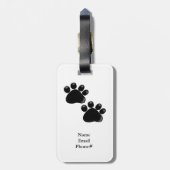 Koel hond met zonnebril bagagelabel (Achterkant verticaal)