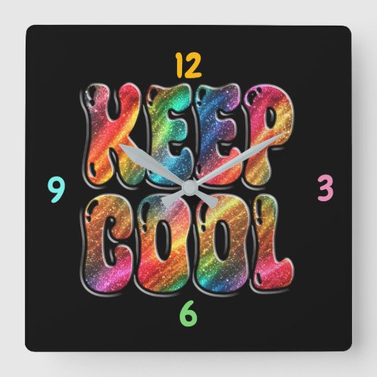 koel houden vierkante klok (Voorkant)