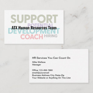 Koel Human Resources Thema Zakelijke Kaarten Visitekaartje