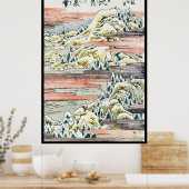 Koel japans berggebied poster (Keuken)