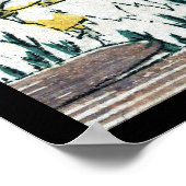 Koel japans berggebied poster (Hoek)