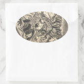 Koel  japans demon samurai vecht tattoo ovale sticker (Tas)