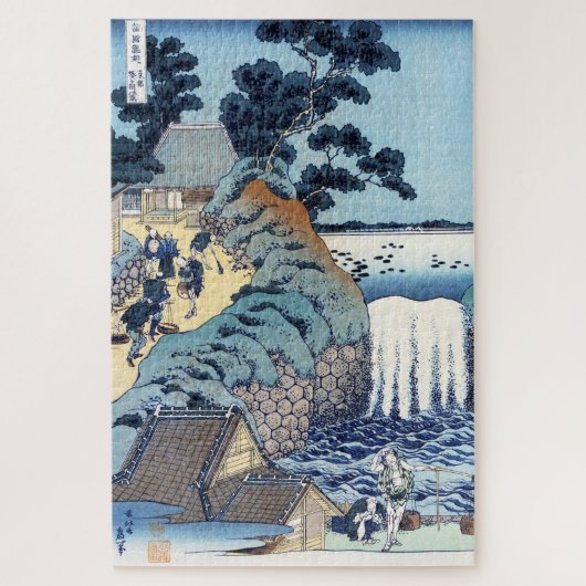 Koel japans  oekio-e landschap legpuzzel (Verticaal)