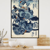Koel-japans oude  ukiyo-e-geisha-scroll poster (Keuken)