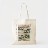 Koel japans uitzicht ukiyo-e bergen tote bag (Voorkant)