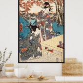 Koel japans ukiyo-e geisha poster (Keuken)