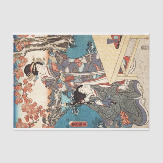 Koel japans ukiyo-e geisha tissuepapier (Voorkant)