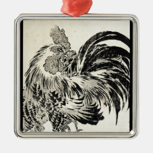 Koel japans ukiyo-e-inktrooster metalen ornament