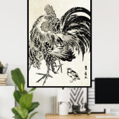 Koel japans  ukiyo-e-inktrooster poster (Thuiskantoor)