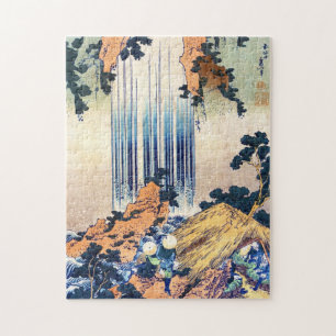 Koel japans  ukiyo-e waterfall Hokusai Legpuzzel