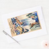 Koel japans  ukiyo-e waterfall Hokusai Rechthoekige Sticker (Envelop)