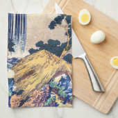 Koel japans ukiyo-e waterfall Hokusai Theedoek (Quarter Fold)