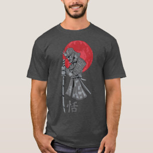 Koel Japanse Samurai Letter Warrior Cft T T-shirt