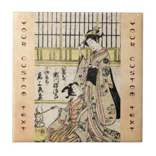 Koel  japanse ukiyo-e geisha oude rol tegeltje