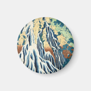 Koel japanse ukiyo-e Hokusai waterval Magneet
