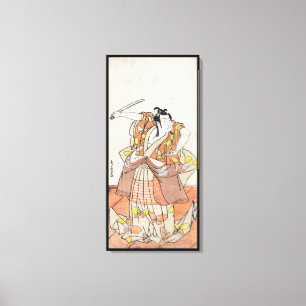 Koel-japanse  ukiyo-e-krijger canvas afdruk
