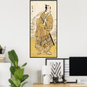 Koel-japanse  ukiyo-e samurai tattoo art. poster (Thuiskantoor)