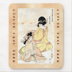 Koel-japanse ukiyo-e-twee dameskunst muismat