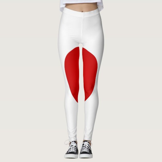 Koel Japanse vlag-Mode Leggings (Voorkant)
